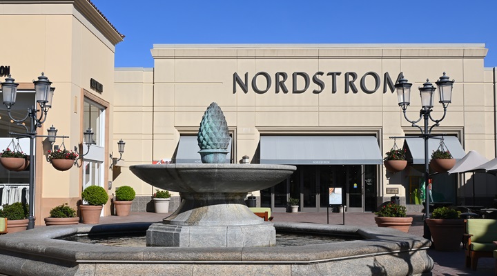 The exterior of Nordstrom department store in Newport Beach, California