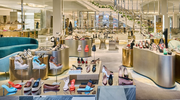 Expansive, 5,000-square-foot shoe experience on the main floor at Saks Fifth Avenue Beverly Hills