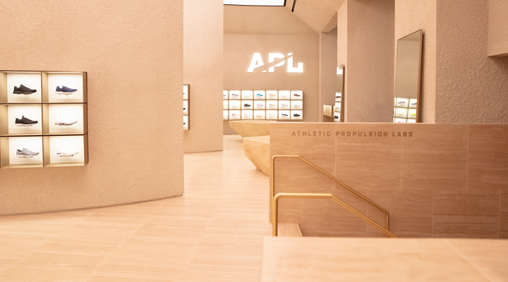 APL's NYC store is reminiscent of an art gallery. Supplied