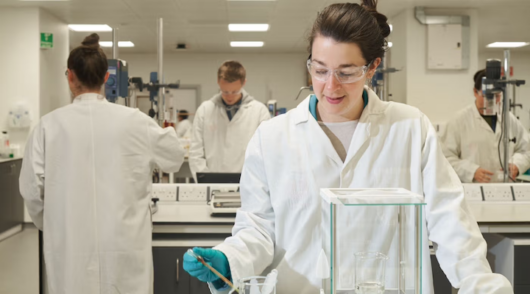 A perfumer working in a laboratory of Unilever