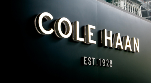 Cole Haan sign outside of their store in Time Warner Center.