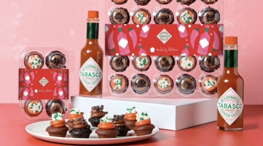 An image from Baked By Melissa’s 2025 collaboration collection with Tabasco.