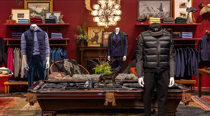Products are displayed inside a Greyson Clothiers store
