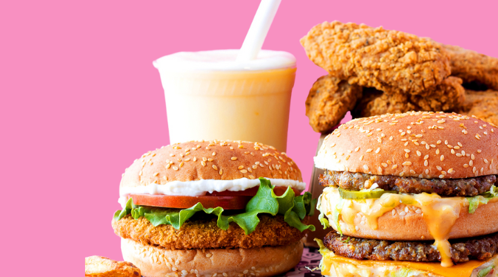 Odd Burger alt-burger, alt-chicken nuggets, alt-milkshake