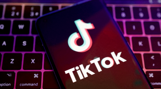 TikTok logo on smartphone