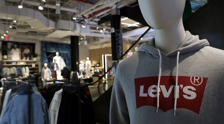 Levi Strauss gained nearly 2 per cent.