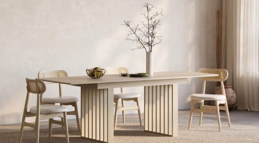 Image of dining table and chairs.