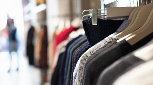 inside a clothing store