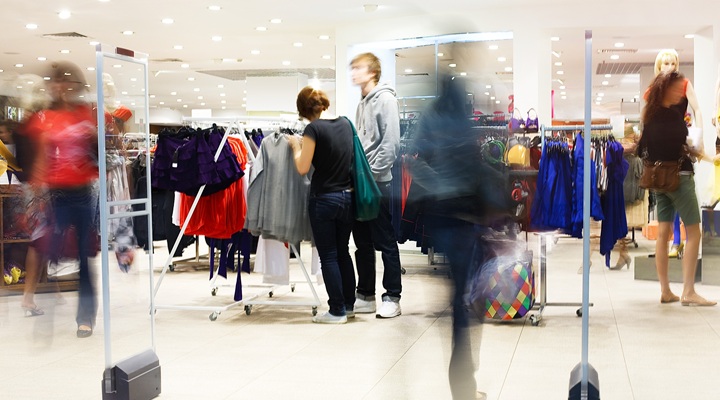 people at shopping center