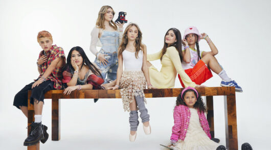 Several pre-teen and kid models in a still for Claire’s 2024 The Collab campaign.