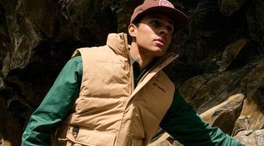 a man in hiking outfit from Columbia