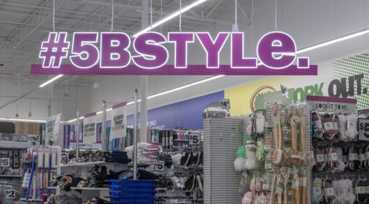 inside Five Below store