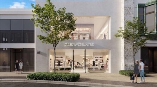 A digitized mockup of Revolve’s Los Angeles flagship store.