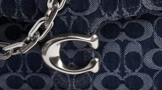 closeup shot of Coach handbag