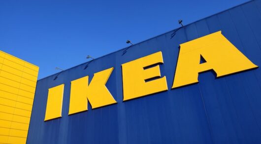 Ikea logo is seen outside an Ikea furniture store