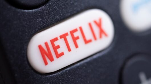 Netflix logo on a TV remote controller