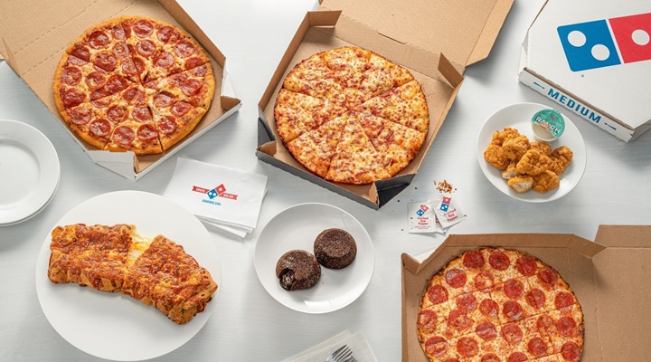 pizzas from Domino's