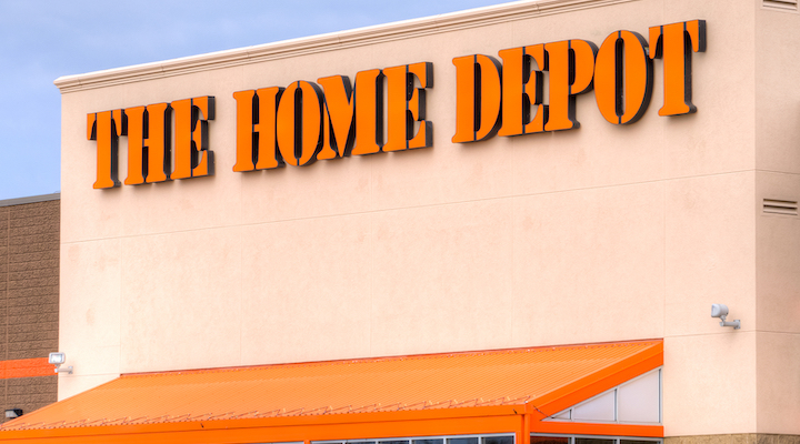 An exterior shot of a Home Depot location in Sacramento, California.