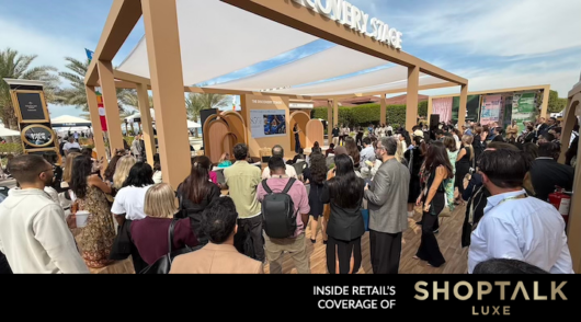 Outdoor presentation scene at ShopTalk Luxe