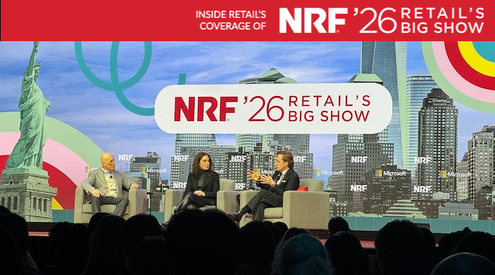 (Left to right) NRF’s president and CEO Matthew Shay, Shelley Bransten, Microsoft’s corporate vice president of worldwide industry solutions and David Lauren, Ralph Lauren’s chief branding and innovation officer.