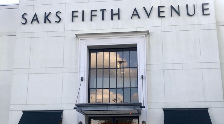 Saks Fifth Avenue store sign