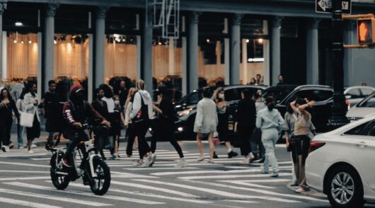 People crossing the street
