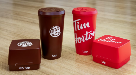 Burger King and Tim Hortons containers