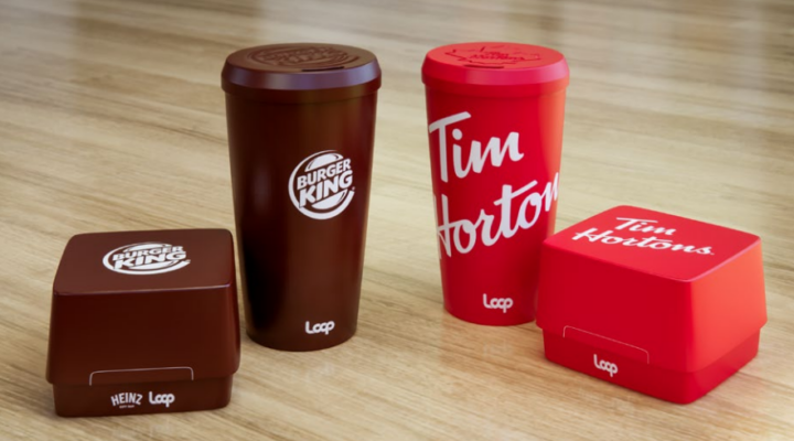 Burger King and Tim Hortons containers