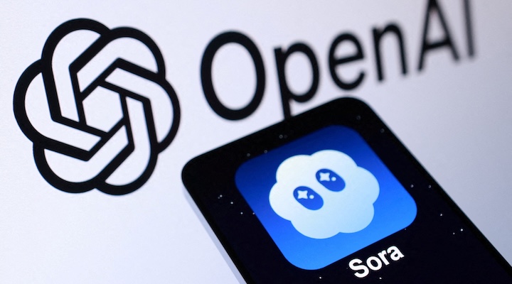 OpenAI and Sora logos are seen in this illustration