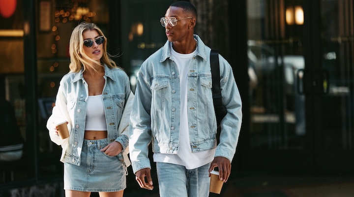 Fabletics debuts its first-ever denim collection, available for both women and men.
