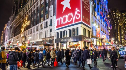 people Infront of Macy's store