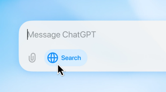 ChatGPT search interface.