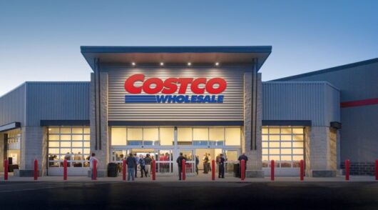 Costco warehouse store entrance.