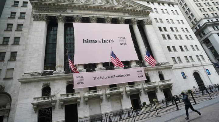 Hims & Hers banner at NYSE