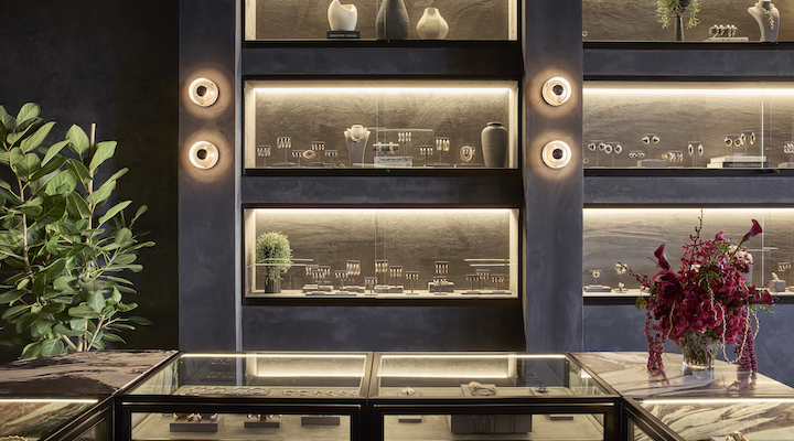 An interior shot of a Jennifer Fisher store.