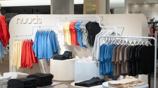 An interior shot of a Nuuds collection inside a Nordstrom location.
