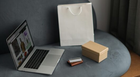 A laptop over the couch
