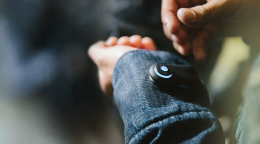 Levi's denim jacket up close