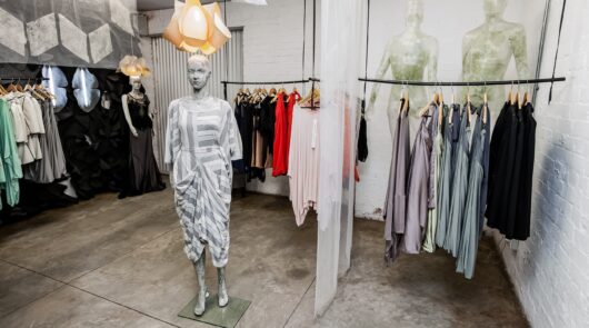 inside a clothing store