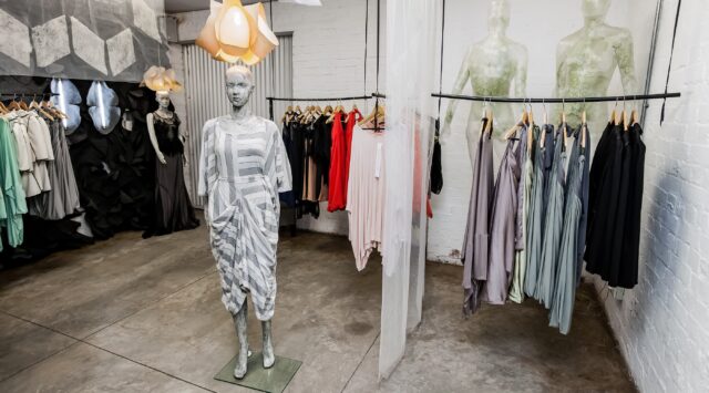 inside a clothing store