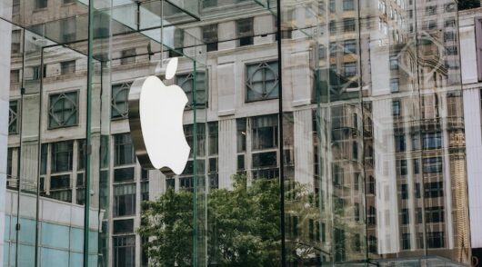 Glass building of company in city center