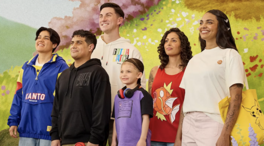 Several content creators dressed up in merchandise from the Target x Pokémon collaboration collection.