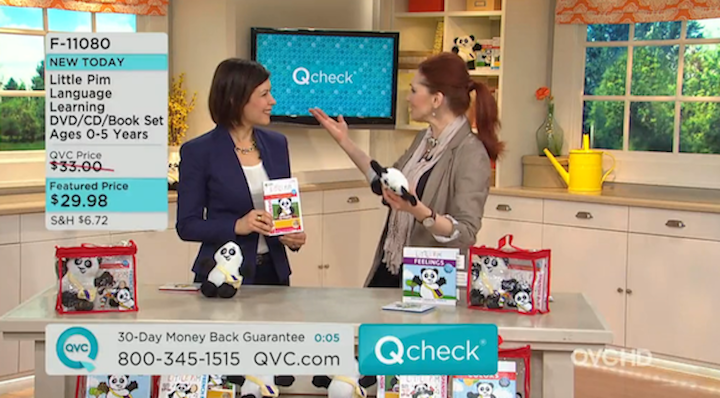 Two women selling goods on the QVC channel.