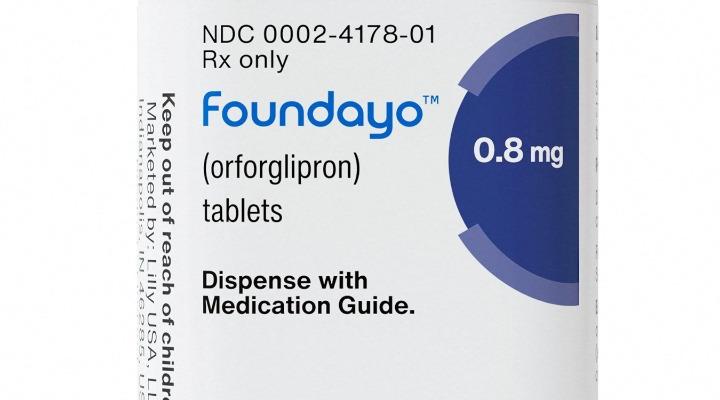 Weight-loss pill bottle by Lilly.