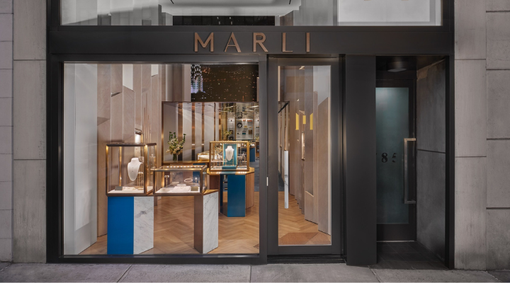The store showcases Marli's Jewelry collections.