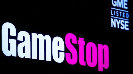 GameStop and NYSE logo.