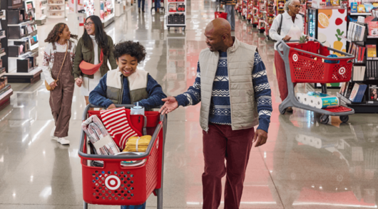 Customers at Target store