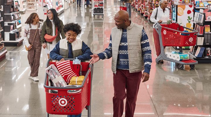 Customers at Target store