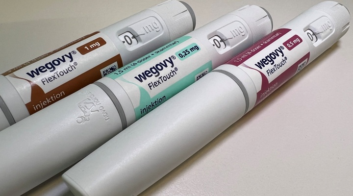 Wegovy weight-loss injection pens.