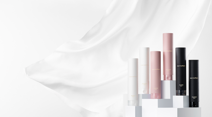 A line-up of Silk the Rich products against a white background.